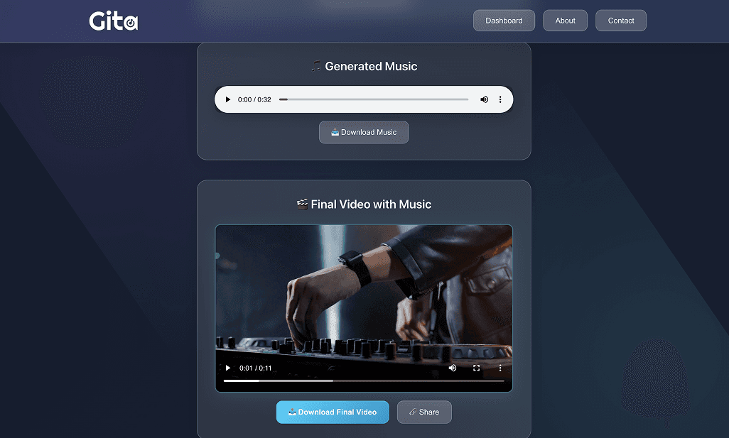 Gita: Video-to-Music Generator